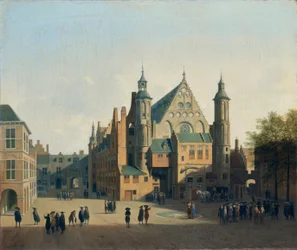 Utsikt over Binnenhof i Haag
