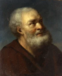 A Saint, ca. 1650-1700 (olje på panel)