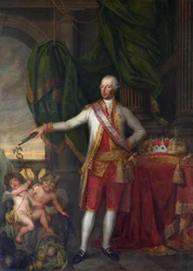 Joseph av Lorraine, som keiser av romerne, Joseph II - Portrett av keiser Joseph II (1741-1790) - Pelichy, Gertrude Cornelie Marie de (1743-1825) - Andre halvdel av det 18. århundre. - Olje på lerret - Groeningemuseum, Brugge