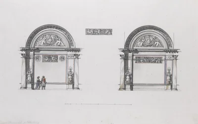 Design for Sheremetev-palasset, Ostankino, ca. 1796
