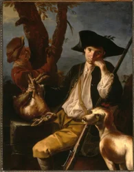 G.F.Cipper kalt Il Todeschini, Resting Hunter / Painting