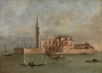 Capriccio av en øy i den venetianske lagunaen