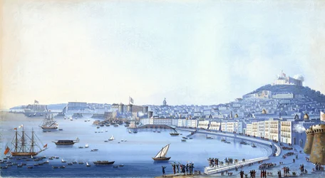 Ankomsten av kontreadmiral Horatio Nelson (1758–1805) til Napoli (Italia), 22. september