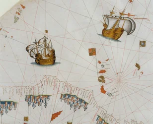 Et nautisk kart, detalj av Kanariøyene, 1564