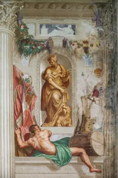 Detalj av Scipios nåde, ca. 1565 (fresco)