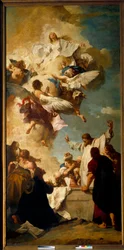 Jomfruens antagelse. Maleri av Piazzetta Giambattista (1682-1754)