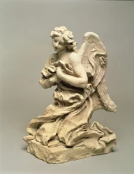 Kneeling Angel, ca. 1674-75 (lavbrent leire)