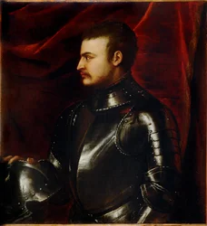 Giovanni de#39; Medici, kalt Giovanni delle Bande Nere, berømt condotiere (maleri på lerret)