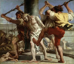 Le Christ a la colonna - Kristus ved søylen - Tiepolo, Giandomenico (1727-1804) - 1772 - Olje på lerret - 124x144 cm - Museo del Prado, Madrid
