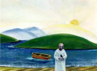 Dawn Goodbye, 2004, (olje på papir)