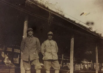 Album "Pictures of War II": Italienske soldater i Val Chiusone til Podsenica, 09/1917 (s/hv-bilde)