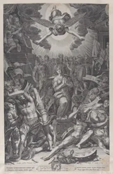 Martyrium av Saint Catherine, etter Bernardino Passari, 1588.