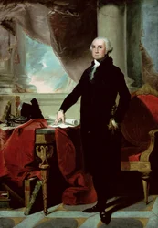 George Washington (1732-99) (litho-farge)