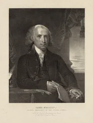 James Madison, USAs fjerde president, ca. 1828 (litho)