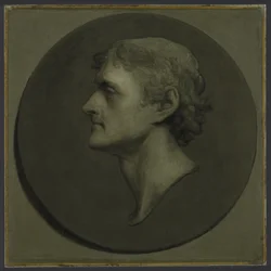 Thomas Jefferson (The Medallion Portrait), 1805 (olje og egg på papir lagt ned på lerret)