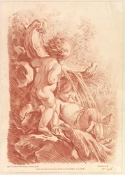 Fontene med to amoriner, ca. 1773.