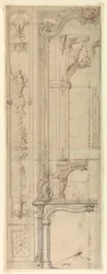 Design for skorsteinsmanteler for Hotel de Pomponne, Place des Victoires, Paris