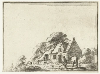 Landskap med gård