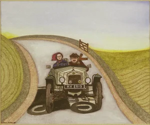 Motorcar, 1985 (akvarell på papir)