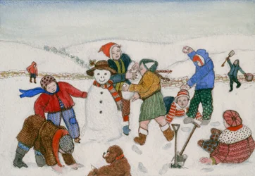 Leker i snøen