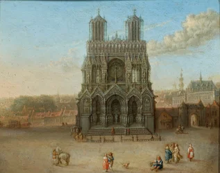 Utsikt over katedralen i Reims