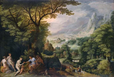 Fjelllandskap som skildrer quot;Paris#39; domquot;