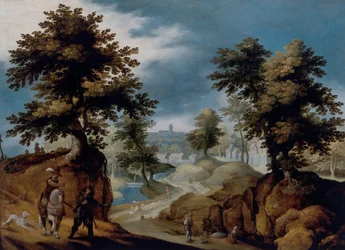 Landskap med figurer
