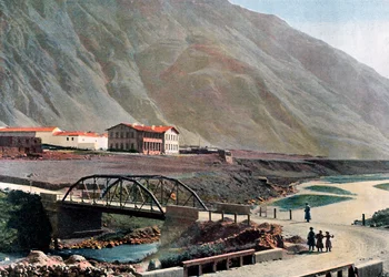 Stasjon ved Lars på Georgian Military Road, c1890.