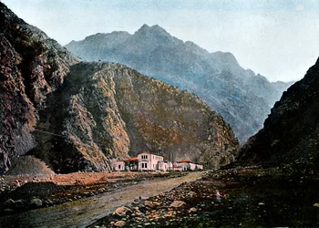 Stasjon på en militærvei, Kaichaour, c1890.