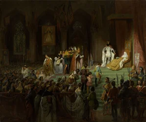 Kroningen av den døde Inês de Castro i katedralen i Coimbra, 1827-1828.