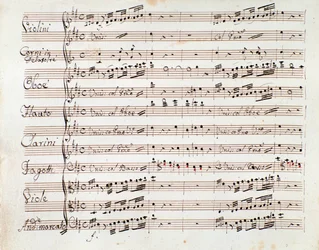 Noterside for den reduserte symfonien for pianoet til Tancredi, opera av Gioacchino Rossini