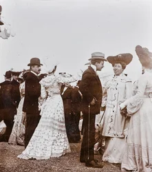 Elegante mennesker til galoppløpet, Cascine Park, Firenze