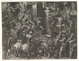 The Fall of Troy and Escape of Aeneas, midten av 1540-årene.