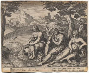 Lignelsen om såmannen og frøet: frøet som faller ved veisiden (etter Gerard Van Groeningen, aktiv Antwerpen 1563-1573)