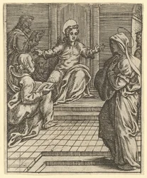 The Virgin of Sorrows: Christ Disputing with the Doctors, en av ni omkringliggende selskaper, innen 1575.