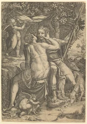 Venus og Adonis, ca. 1570.