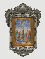 Korsfestelse, ca. 1572 (tempera på pergament)