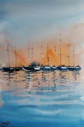 Refleksjoner fra Twilight Marina