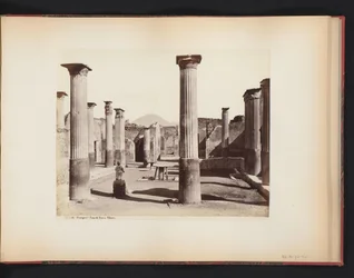 Utsikt over ruinene av huset til Marco Olconio i Pompeii, Italia (Pompeii) Casa di Marco Olconio (tittel på objekt)