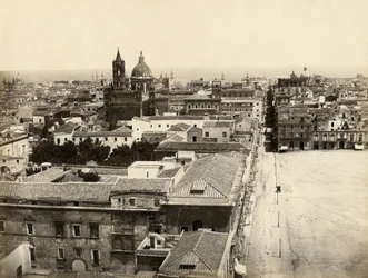 Utsikt over Palermo fra Porta Nuova, Sicilia, Italia, fotografi av Giorgio Sommer