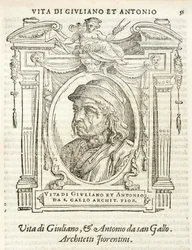 Milan, Biblioteca Braidense, Vite de piv excellent, Giorgio Vasari 1568, Giuliano og Antonio da Sangallo