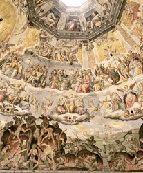 The Last Judgement, detalj fra kuppelen til Duomo, 1572-79