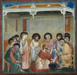 Fotvask, detalj fra Life and Passion of Christ, av Giotto