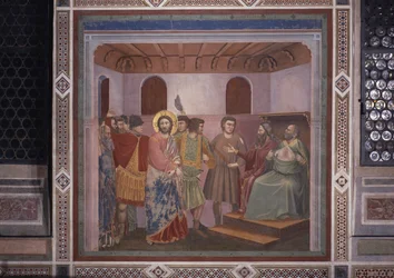 Kristus foran Kaifas (Kristus foran Kaifas), av Giotto