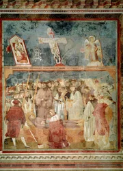 Life of St Francis of Assisi: The Verification of stigmas (St. Jerome undersøker stigmas - Fresco