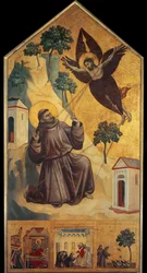 Stigmataen til St. Frans - Tempera på tre, ca. 1295-1300