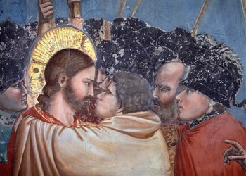 Kysset til Judas. Detalj (fresco