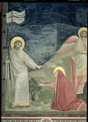 Noli me Tangere, detalj av Kristus og Maria Magdalena, ca. 1305