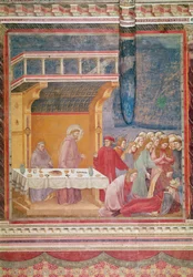 Saint Francis spår døden til en ridder i Celano, ca. 1297-99