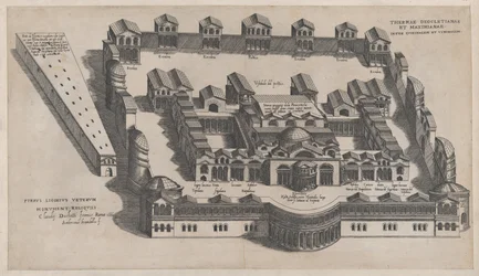Mirror of Roman Magnificence: The Baths of Diocletian, 1582., 1582.